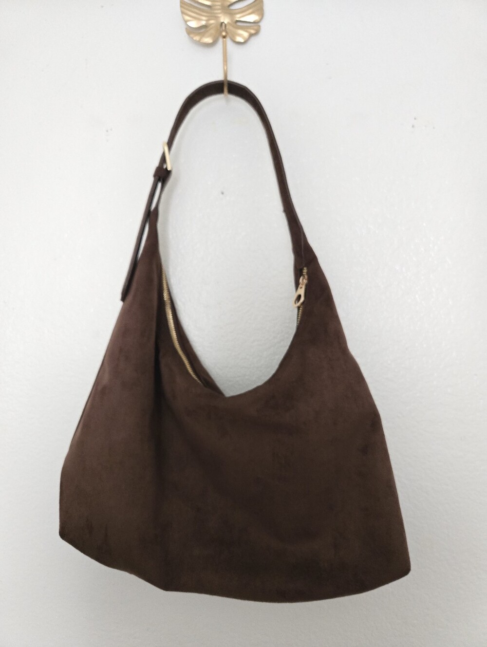 Target Brown Faux Suede Shoulder Bag